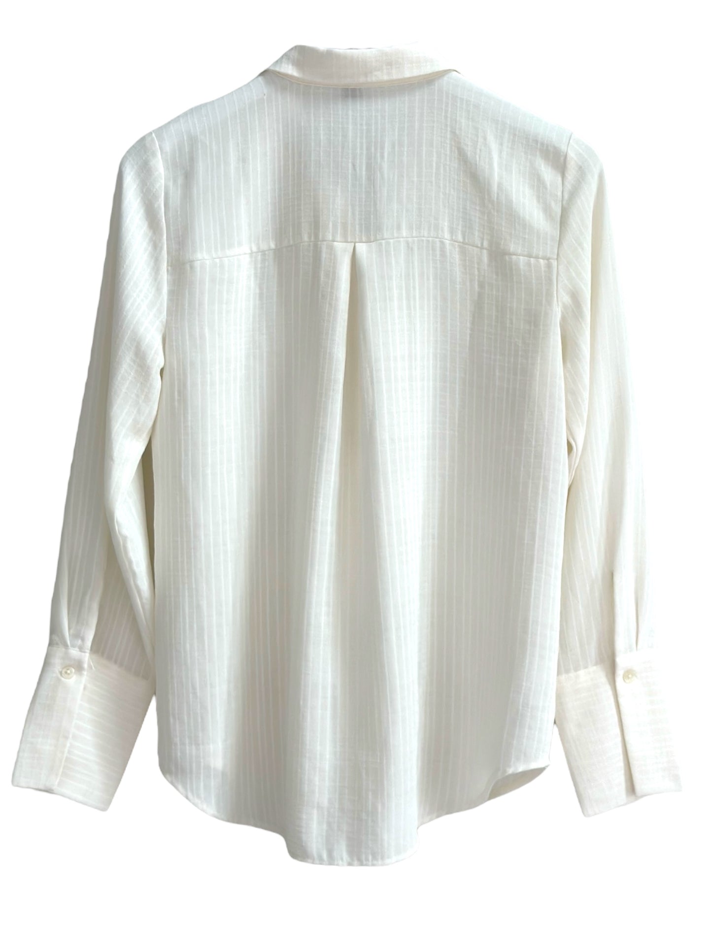 Ann Taylor White Long Sleeve Blouse