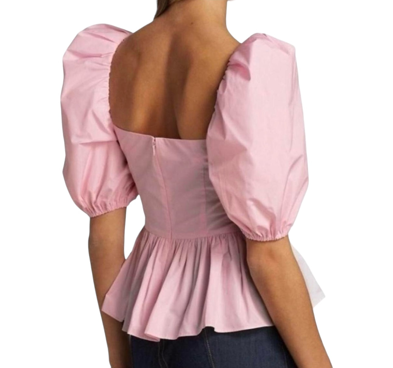CINQ À SEPT Women's Maura Puff-sleeve Top In Cameo Pink (NWT)