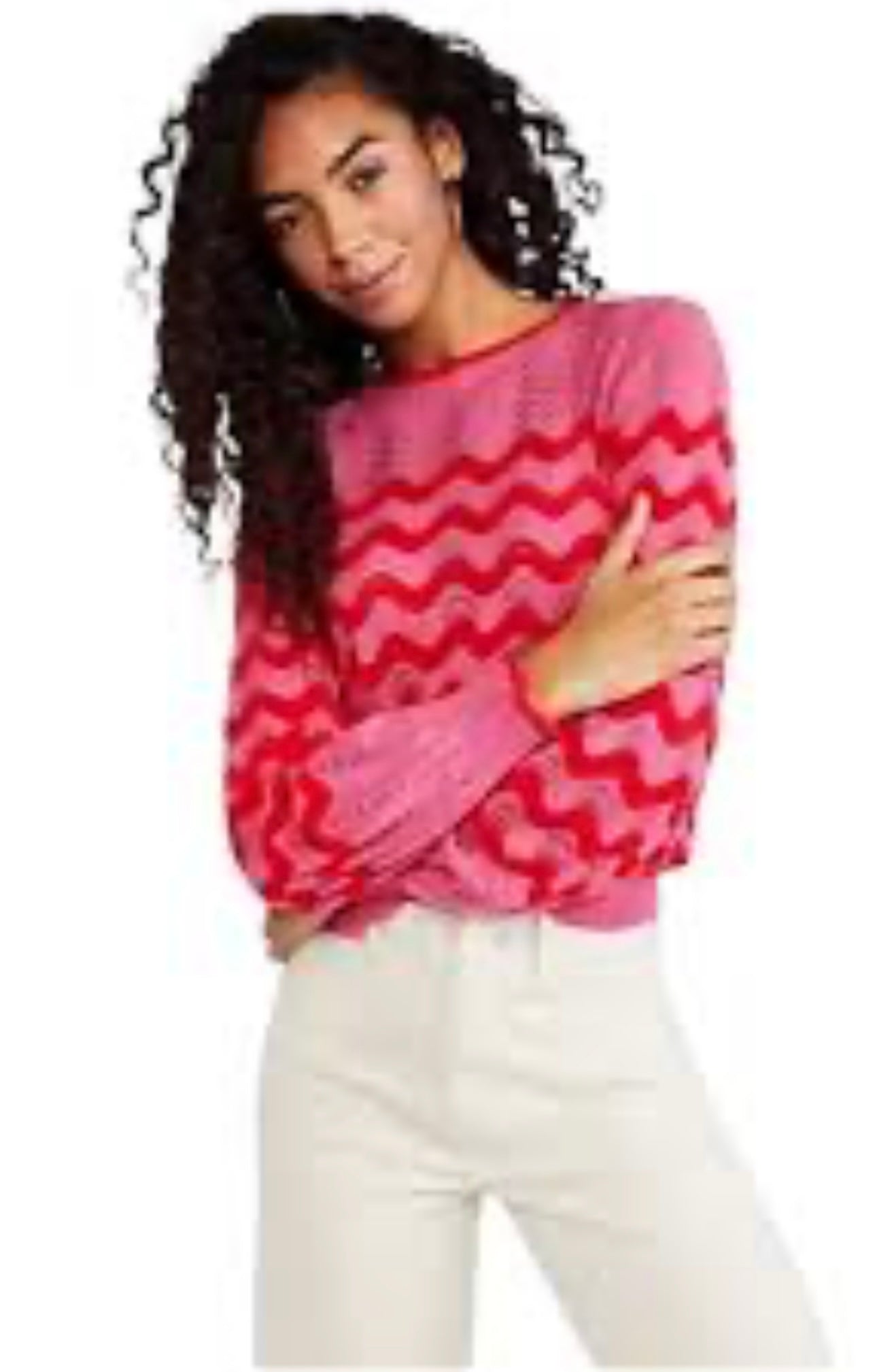 Ann Taylor Pink and Red Sweater