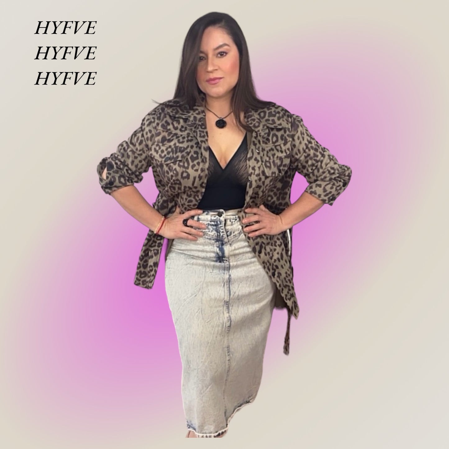 HYFVE HYFVE HYFVE Leopard Long Jacket