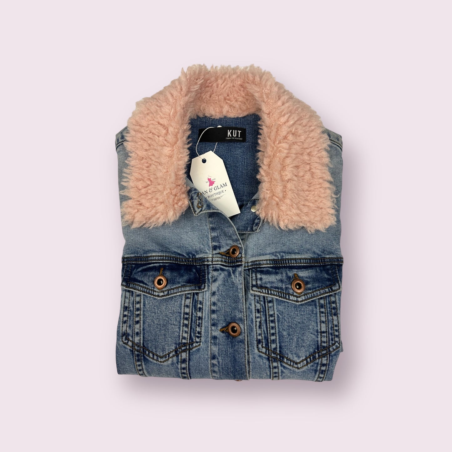Chaqueta vaquera Kut - Cuello mullido rosa