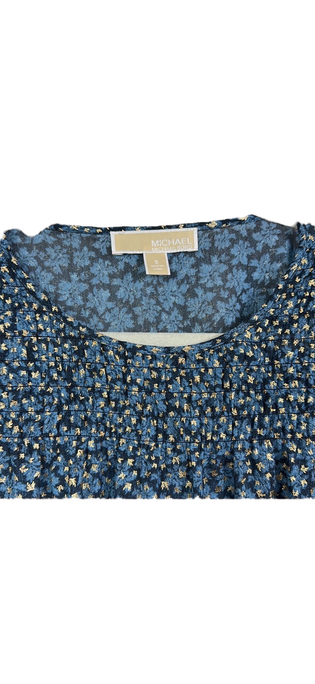 Michael Kors - Top estampado dorado y azul