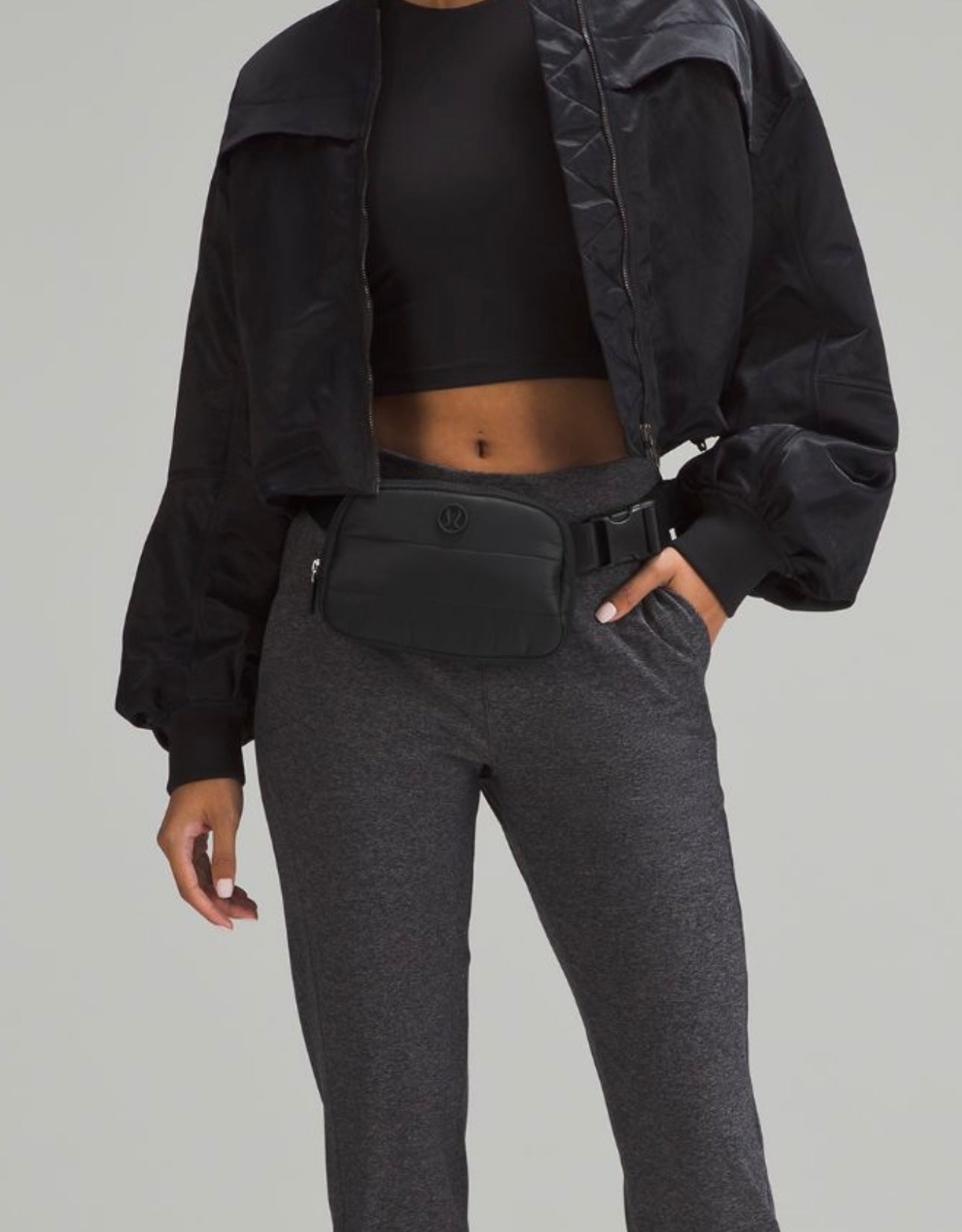 Lululemon Everywhere Belt Bag 1L Wunder Puff Black (NWT)