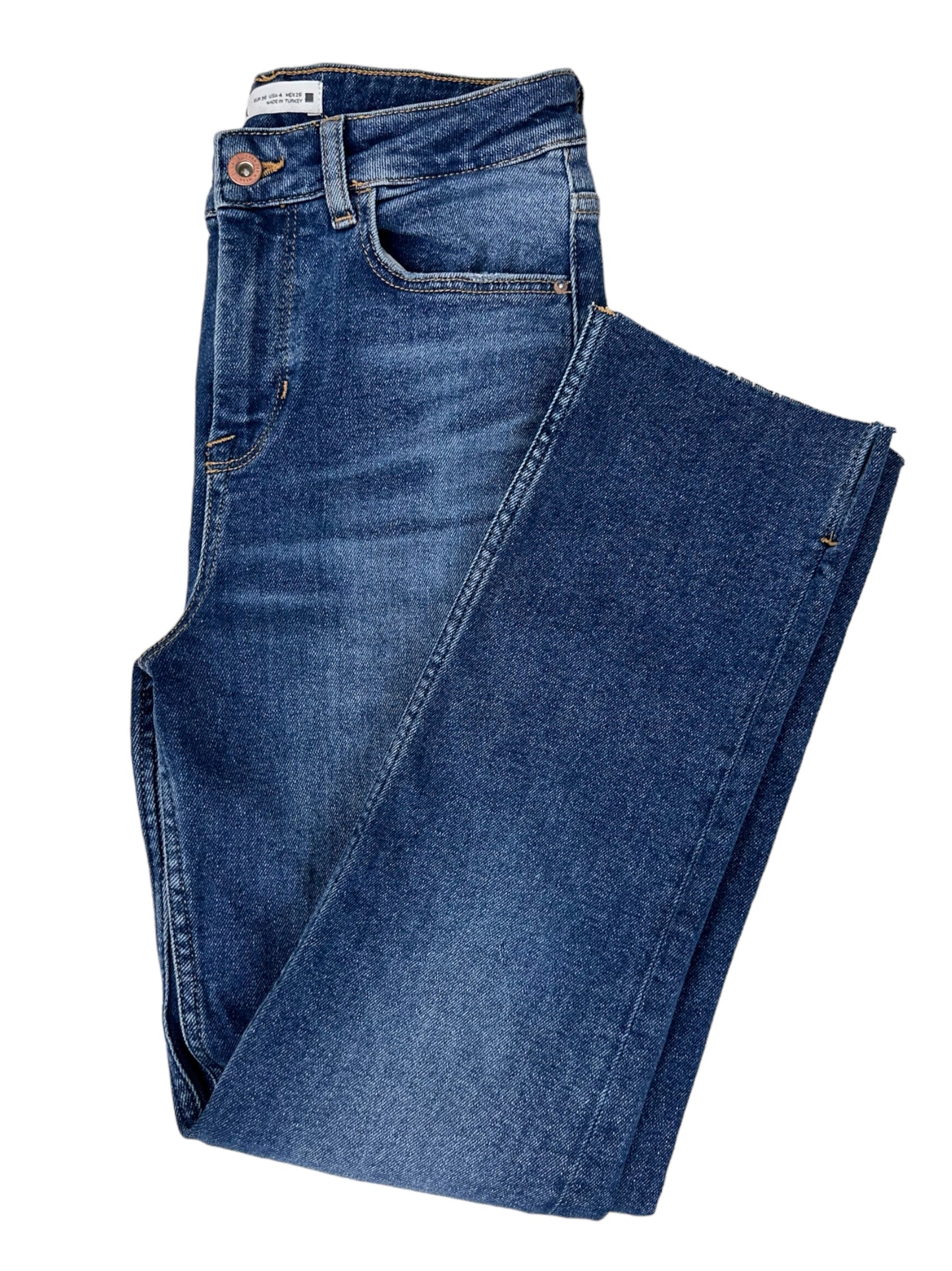 Zara Jeans Straight Cut Mid Rise