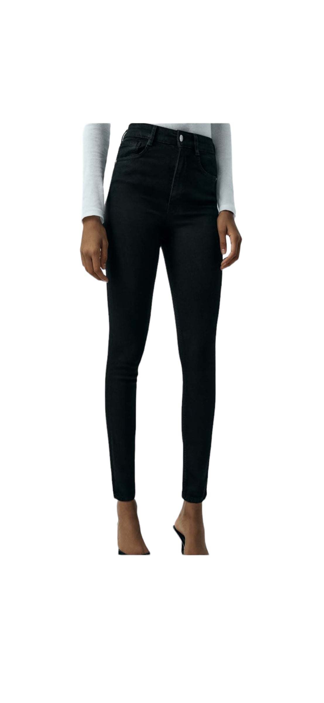 Zara jean negro muñeca alta