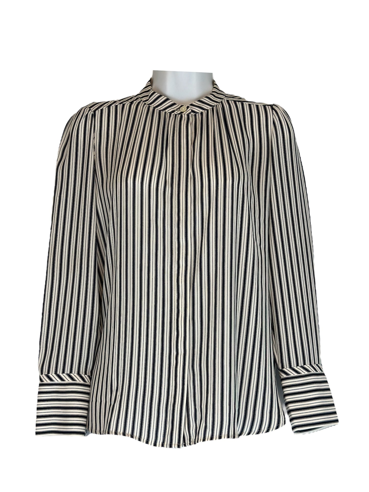 Loft Petite Top - Stripes Navy and White