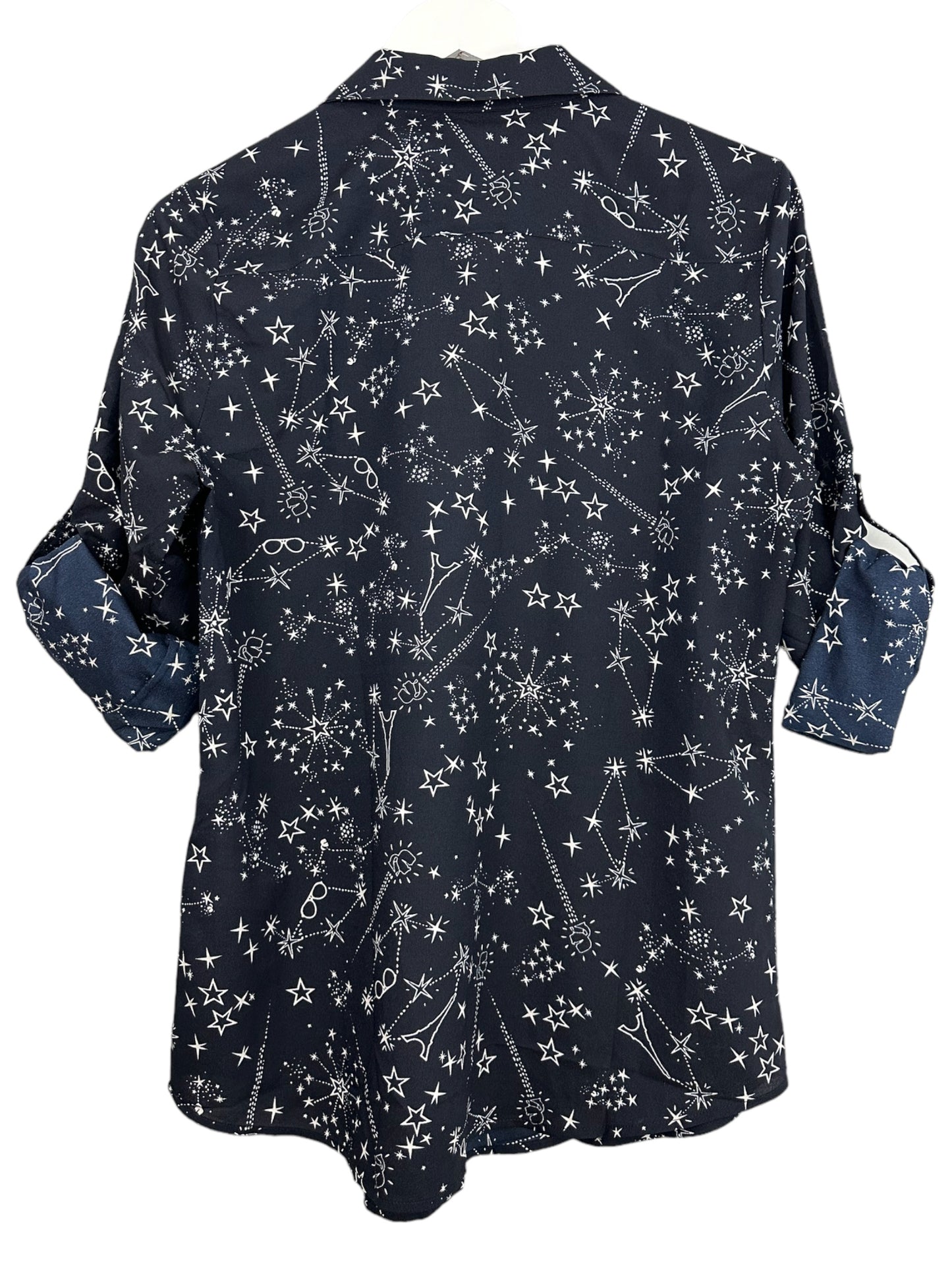 Karl Lagerfeld Paris Printed Button-Front Top