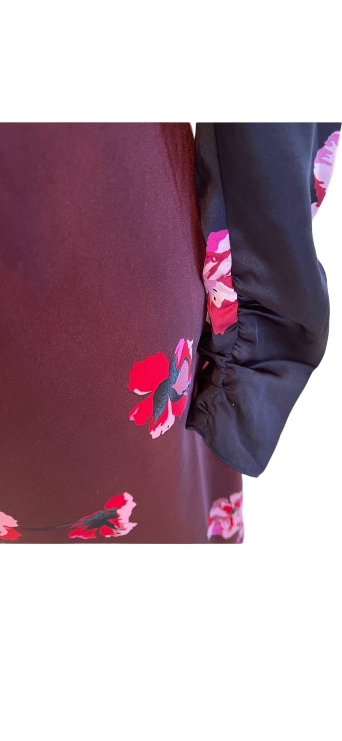 Joie Kylan Floral Long Sleeve Pencil Dress Neck Tie