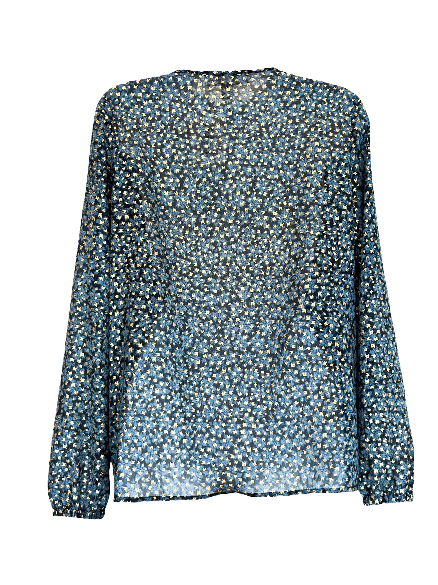 Michael Kors - Top estampado dorado y azul