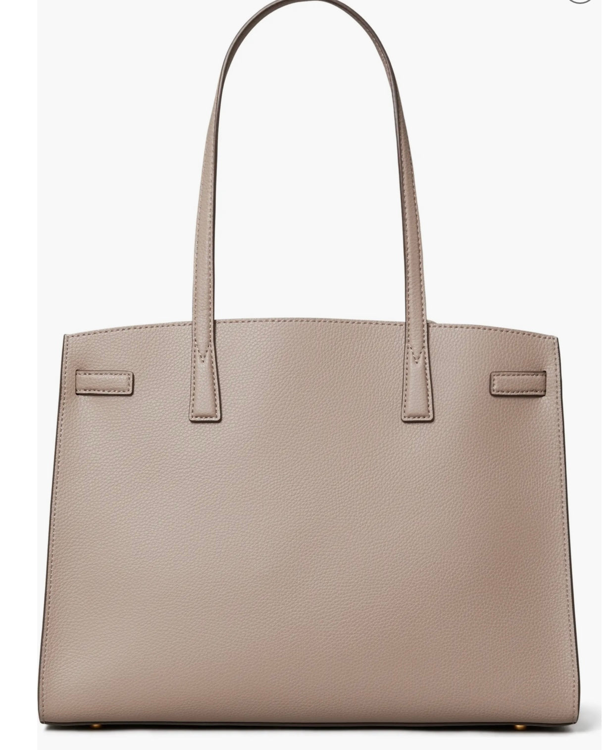Tory Burch Leather Tote Bag Walker Satchel Gray