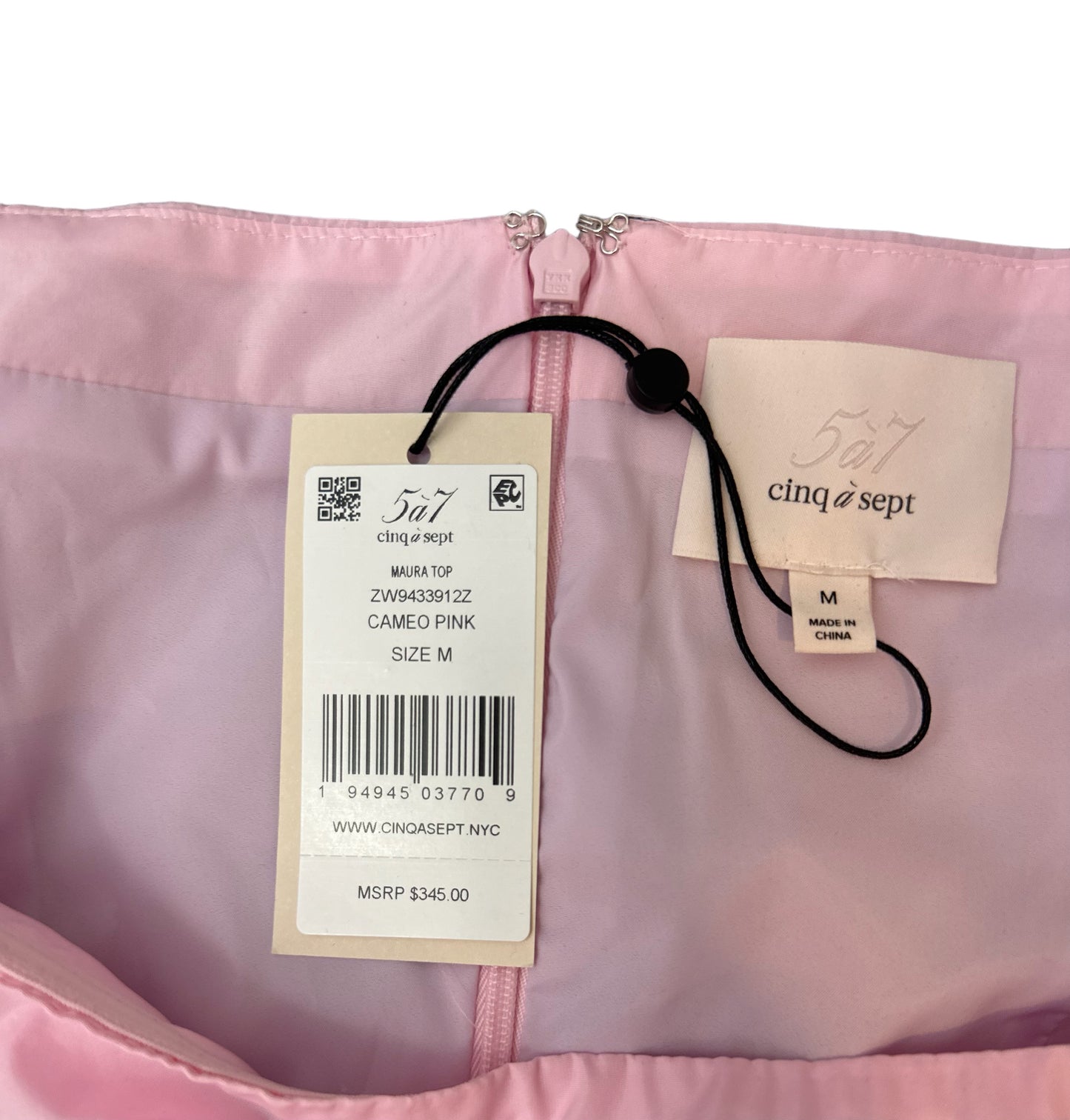 CINQ À SEPT Women's Maura Puff-sleeve Top In Cameo Pink (NWT)