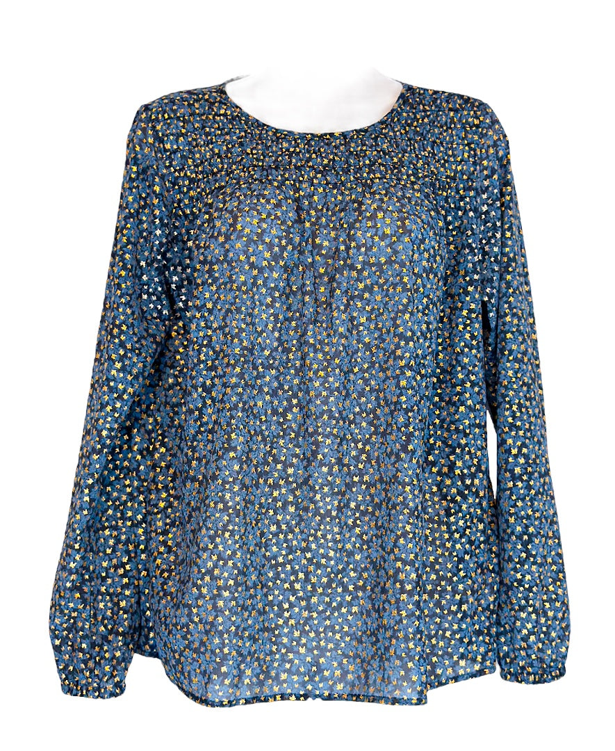 Michael Kors - Top estampado dorado y azul
