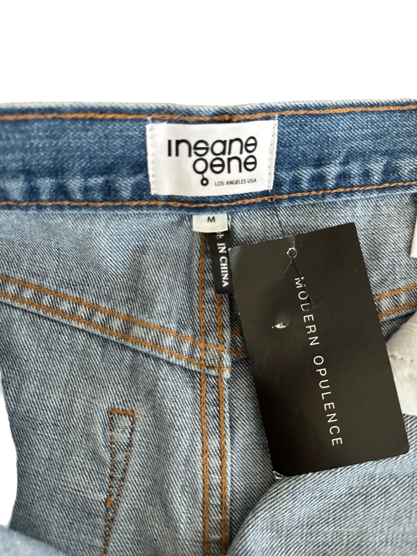 Insane Gene - Shorts vaqueros cruzados de corte Mom