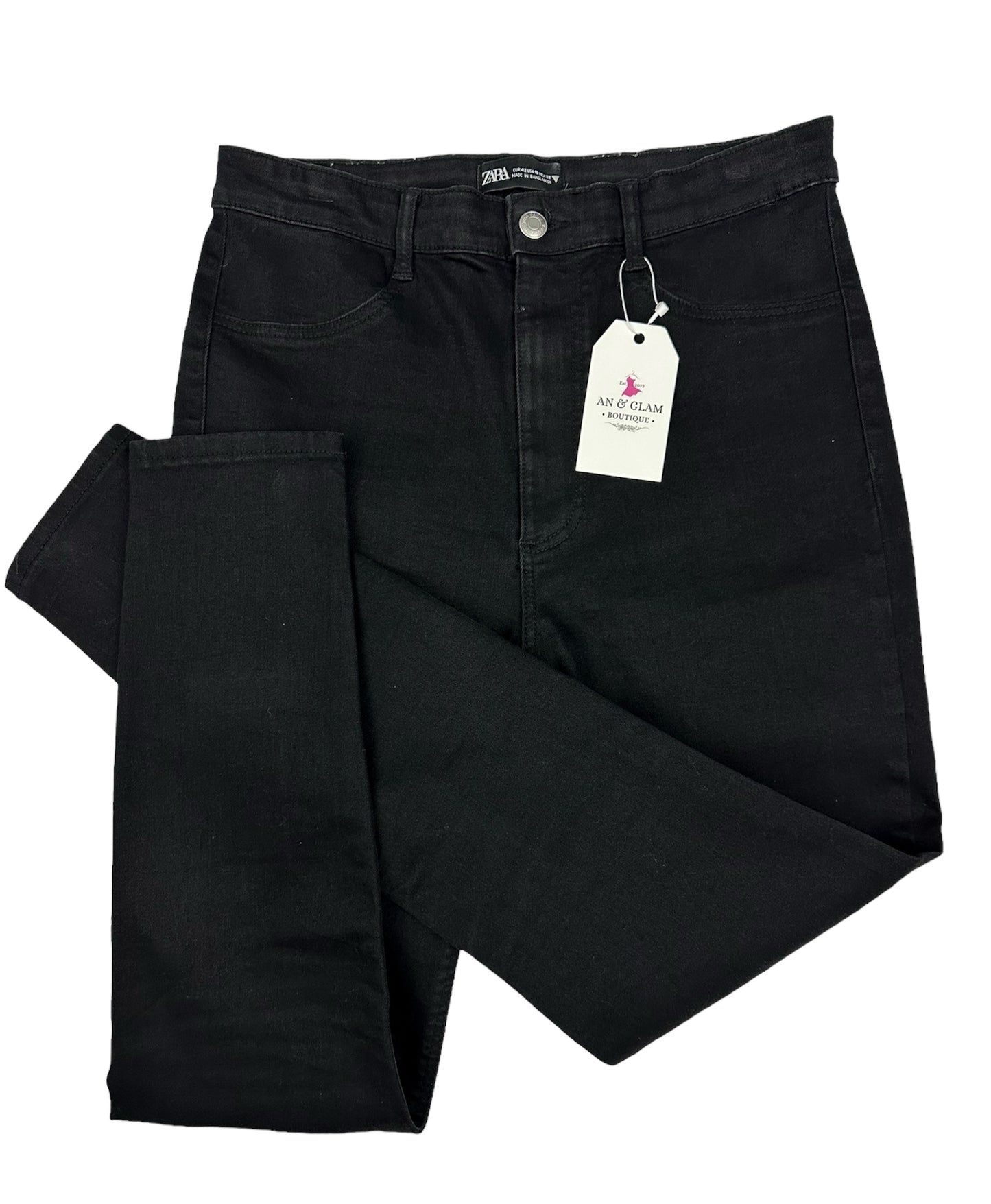 Zara jean negro muñeca alta