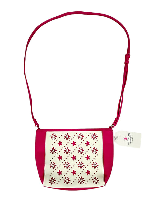 Vera Bradley - Laser Cut Crossbody Fuchsia/White Flowerlines