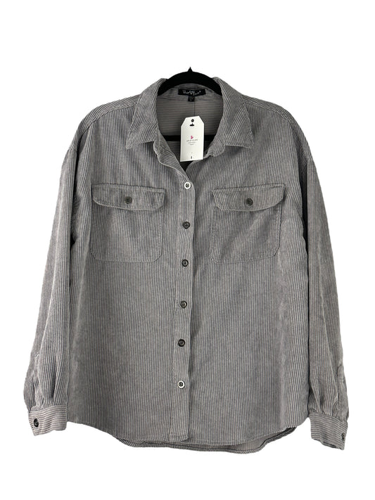 Velvet Heart Corduroy Shirt Jacket Gray