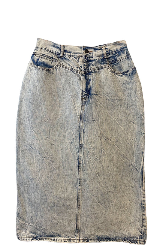 RIO by Stephen Mardon Vintage 1980s Washed Jean Skirt