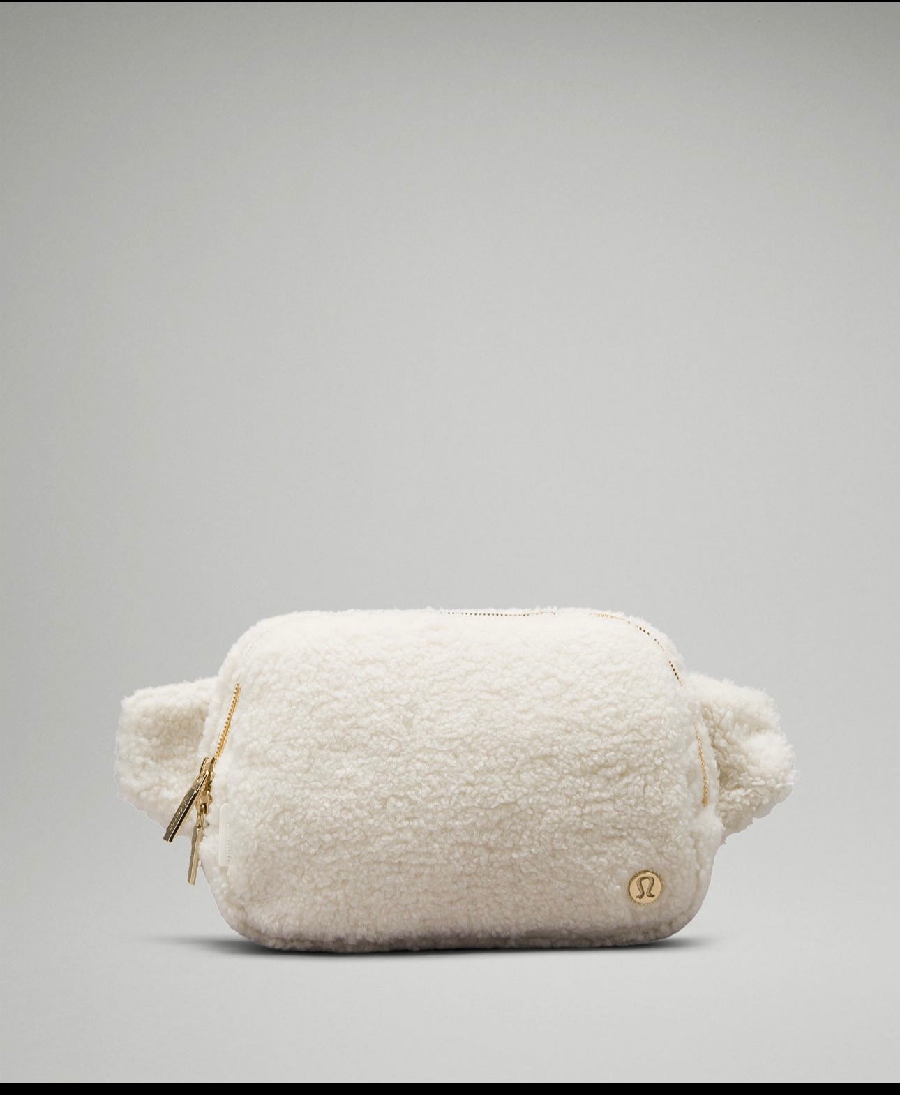 Lululemon Everywhere Belt Bag Large Fleece White/Gold 2L (NWT)