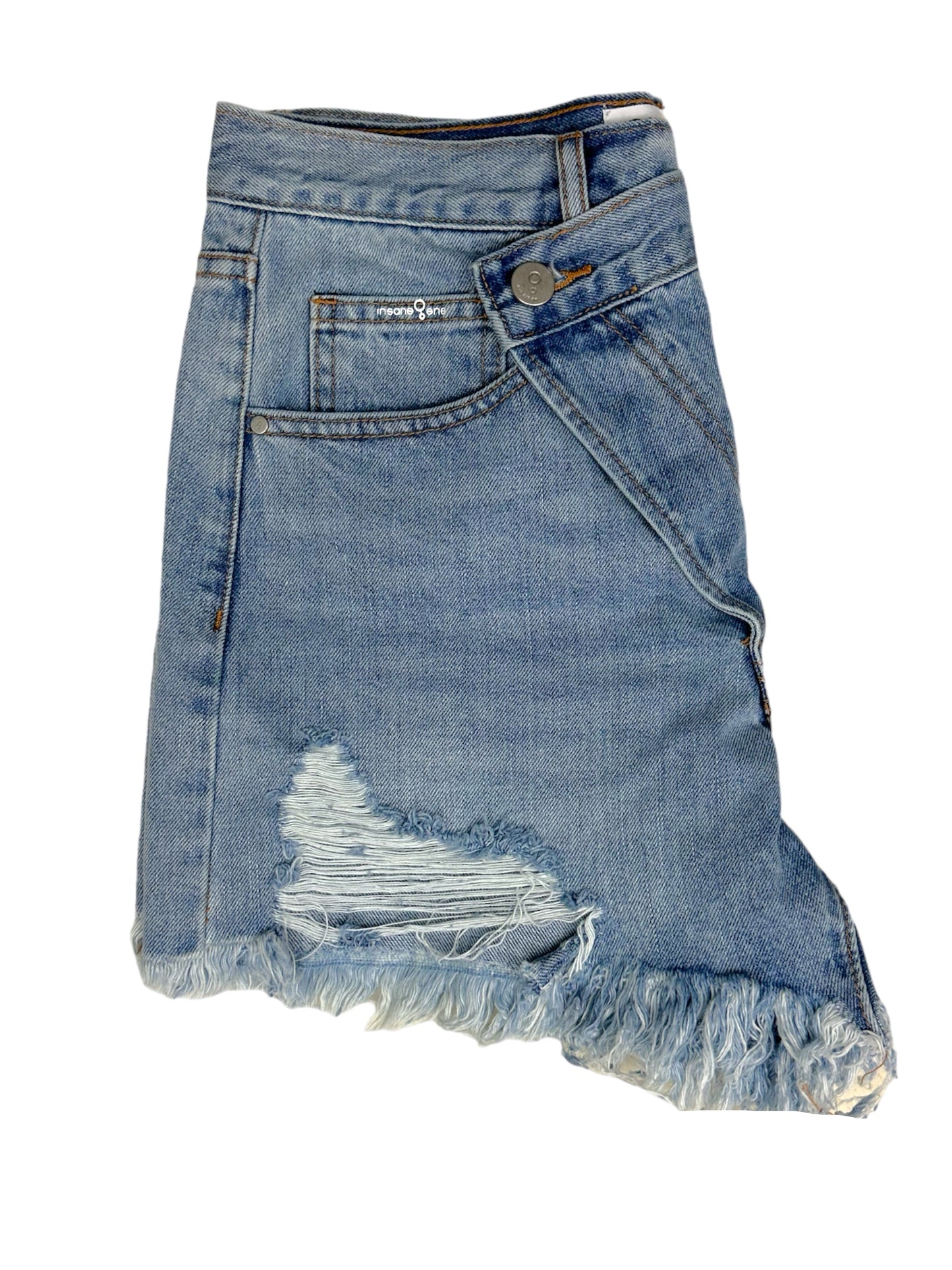 Insane Gene - Shorts vaqueros cruzados de corte Mom