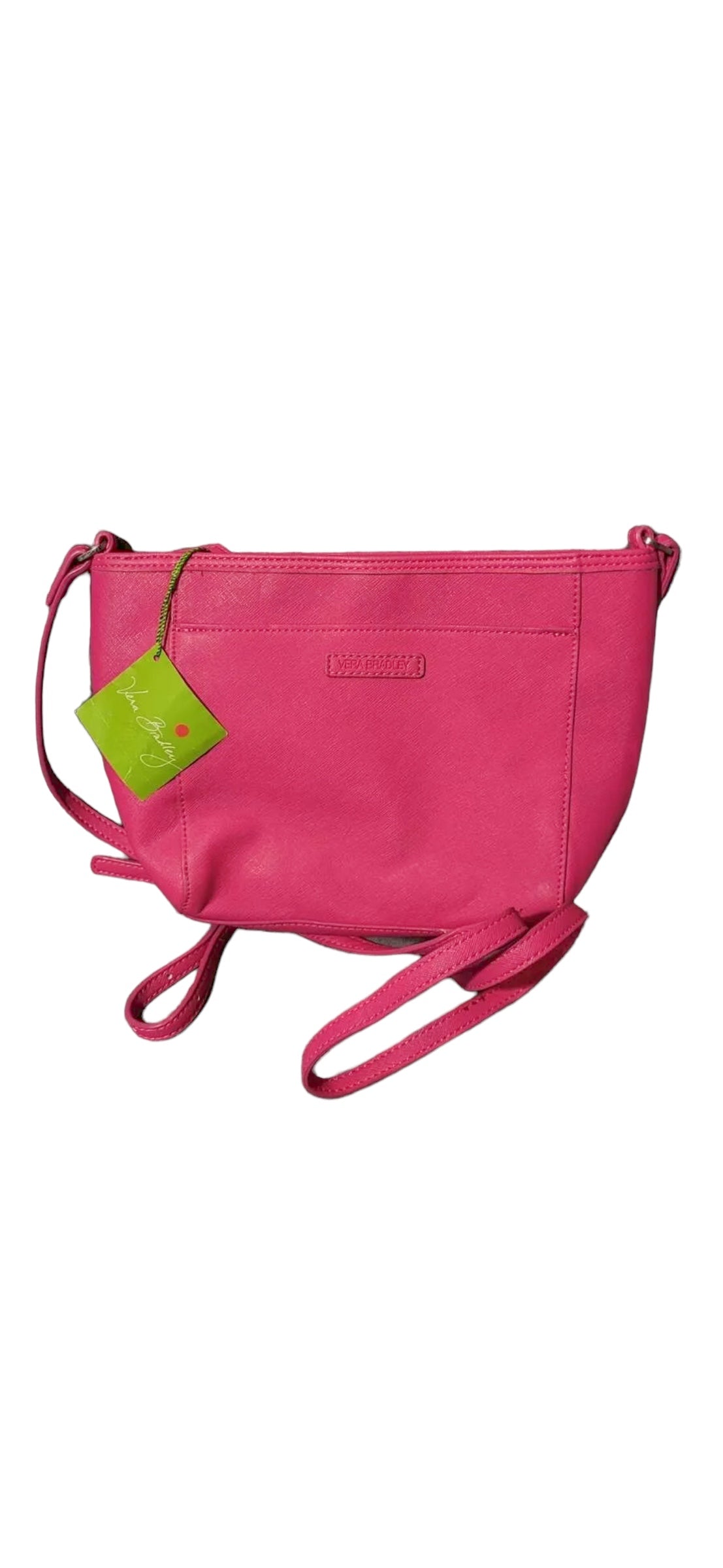 Vera Bradley - Bandolera cortada con láser Fucsia/Flores blancas