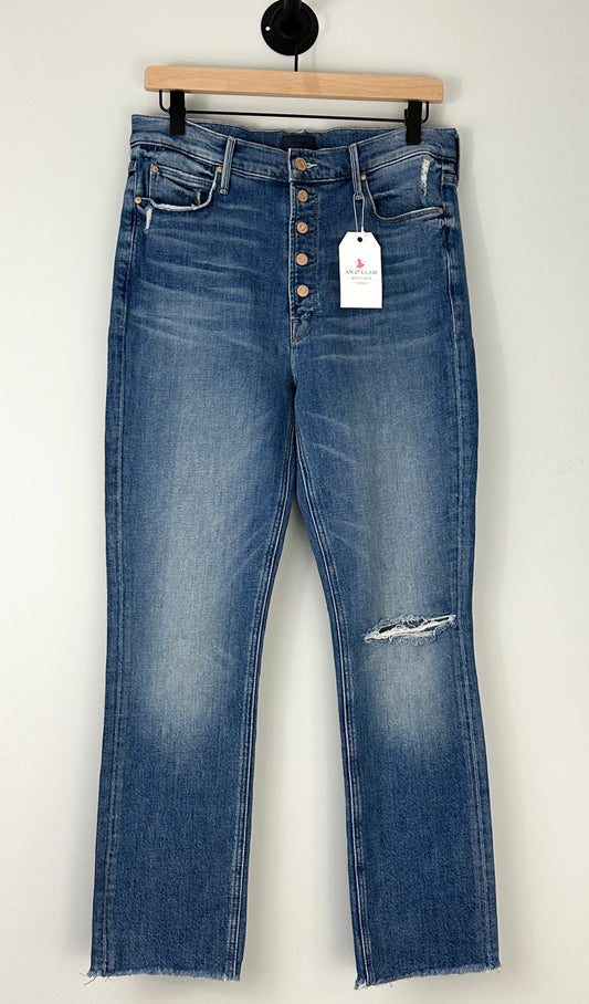 Mother - The Pixie Dazzler Ankle Fray Medium Wash